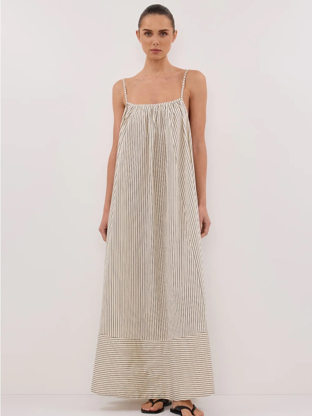 DISSH Palma Cream Silk Blend Midi Dress
